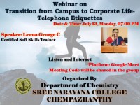 Webinar conducted by chemistry department